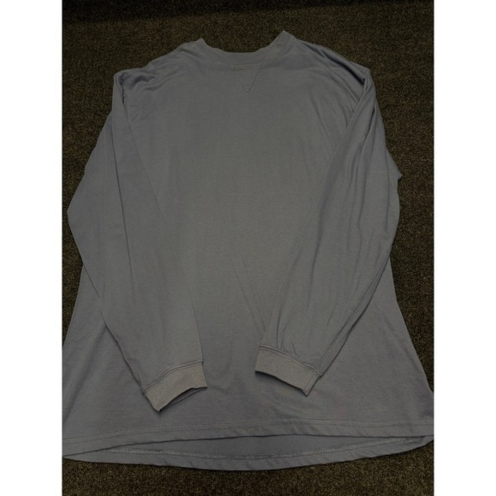 Architect Mens Blue Gray Long Sleeve Crewneck T-Shirt 2XLT Cotton‎ Blend